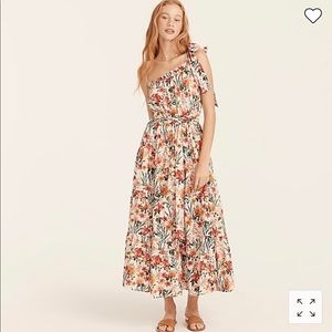 JCrew One-shoulder beach dress in vintage floral